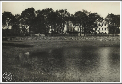 1928 pond used by 
Oflag 64 ice skaters during their captivity, located across the street from the main camp